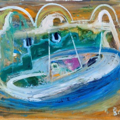 badri painting traveling boat