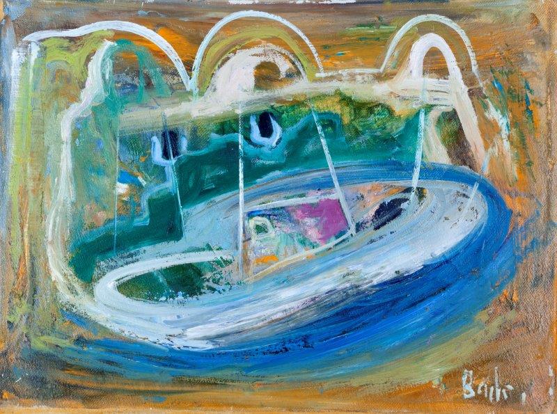 badri painting traveling boat