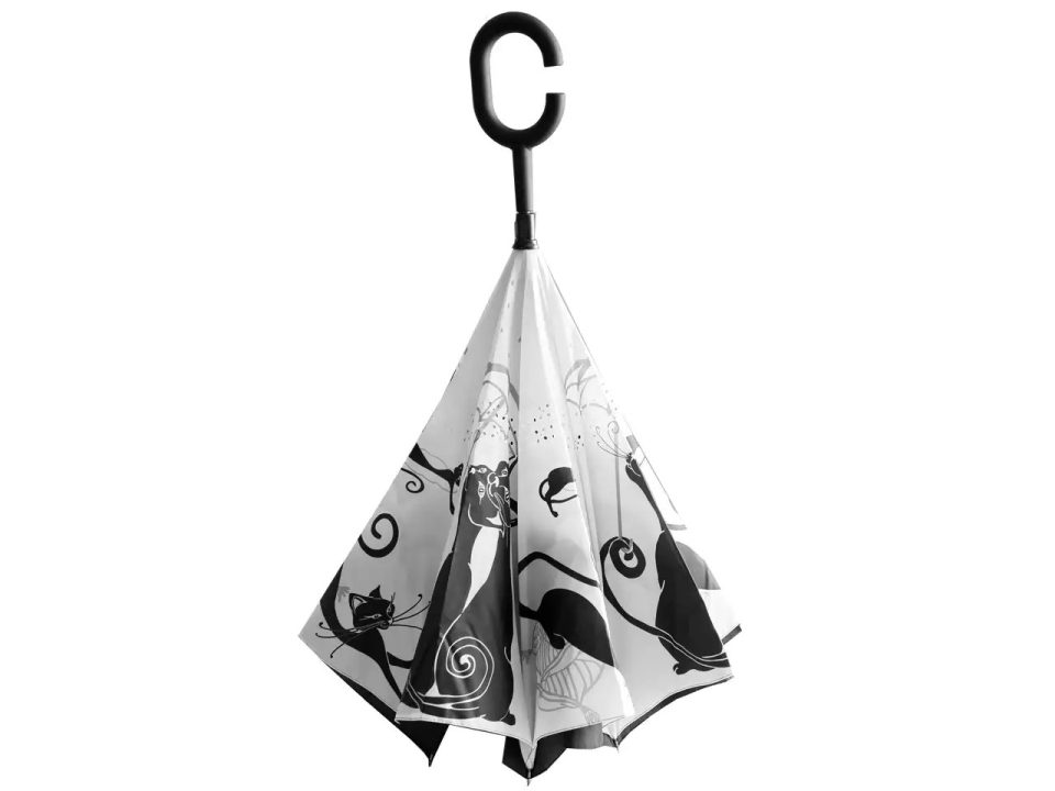 reverse-opening-umbrella-cats-black-white