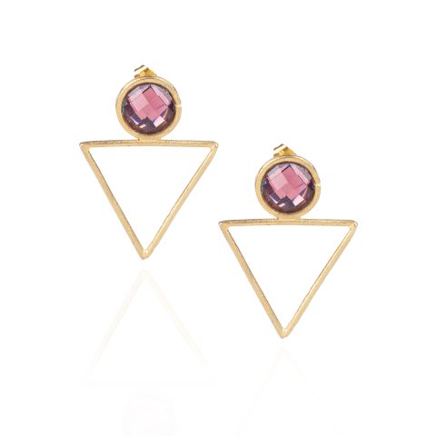 wine-red-triangle-small-earrings
