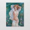 chalatova eleni oil painting- original nude painting- naked woman in the nature