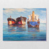 carnagio- ships painting- oil colors, πινακας ζωγραφικης με καραβια σε λιμάνι, αυιεντικος εικαστικος πινακας ζωγραφικης, πολυ καλη τιμη, γκαλερι, μοσχάτο, εργα τέχνης , χαλάτοβα