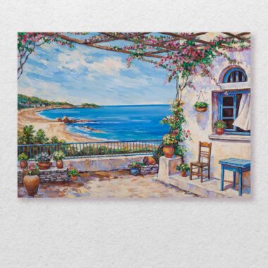 Greek island, chalatova eleni painting, oil painting