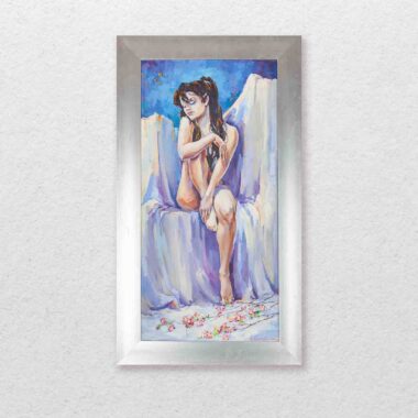 chalatova eleni oil painting, naked woman, nude painting, xalatova eleni , pinakas zwgrafikis, elaiografia , gymno