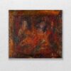 badri painting two people red deep colors oil painting small paint