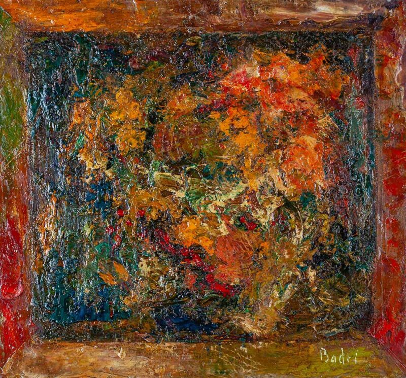 nonfigurative art badri abstract oil colorful