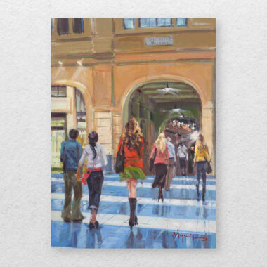 margarita petalidou stathmos isap peiraia elaiografia se kamva, oil painting in canvas piraeus train station painting