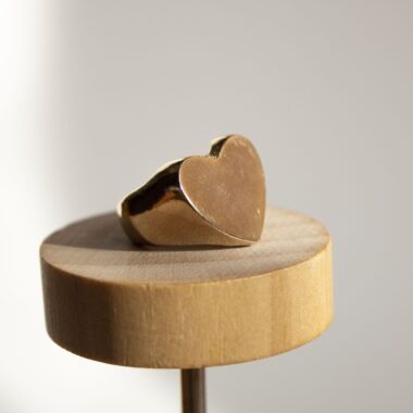 full heart ring gold , 24K gold plated ring, handmade jewelry by kontis, handmade jewelry gold plated brass, high quality, made in athens, gold plated heart, gold color heart ring