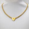 full heart necklace, 24gold plated necklace, handmade jewelry by kontis, handmade jewelry 24K gold plated brass, high quality, made in athens,
