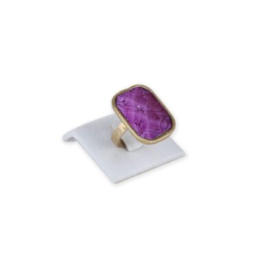 handmade brass ring with pink purple resin stone, xeiropoihto daxtylidi me roz mov petra ritinis, kontis jewellery, sunny designs, athens designs, athina, mosxato
