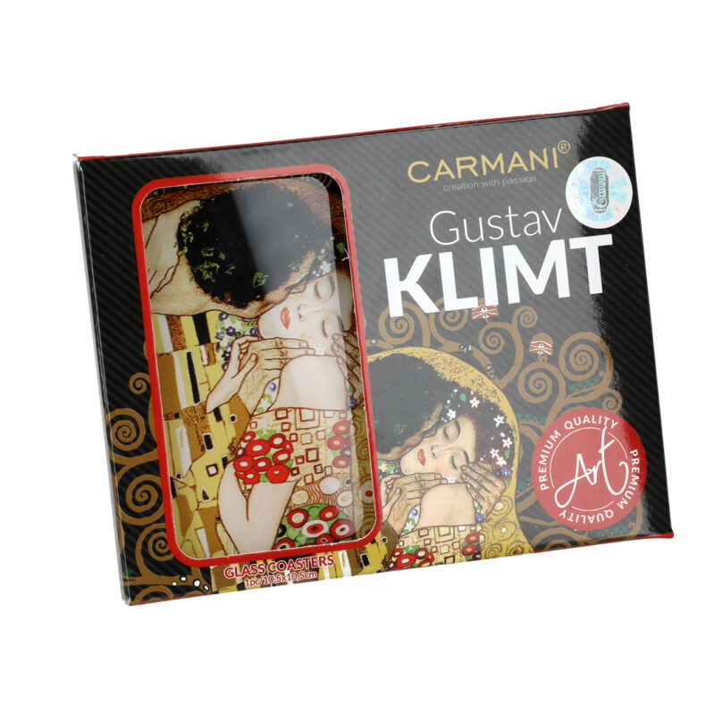 Glass coaster - G. Klimt, The Kiss (CARMANI)