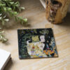 Glass coaster - G. Klimt, Expectation (CARMANI) glass mug coaster , gualino souver me pinaka tou klimt