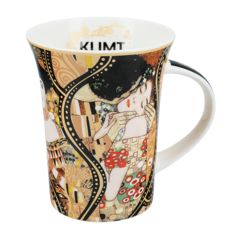 Mug - G. Klimt, Collage (CARMANI with adele the kiss, porcelain mug, koupa porselani me 3 egra tou klimt