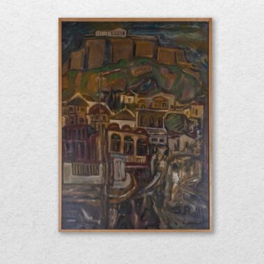ζωγραφικη, πινακας ζωγραφικης, γκαλερί με εργα τεχνης, κοντης, S. Ralli ελαιογραφια σε καμβα με θεα την ακροπολη πινακας ζωγραφικης με την Αθήνα
