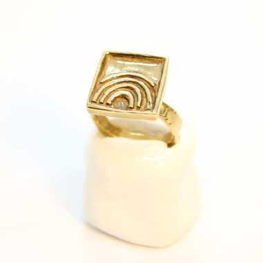 rainbow ring 24K gold plated, δαχτυλίδι ουρανιο τοξο με ρυθμιζομενη ανοιχτη γάμπα 24 καράτια επιχρυσωμενο
