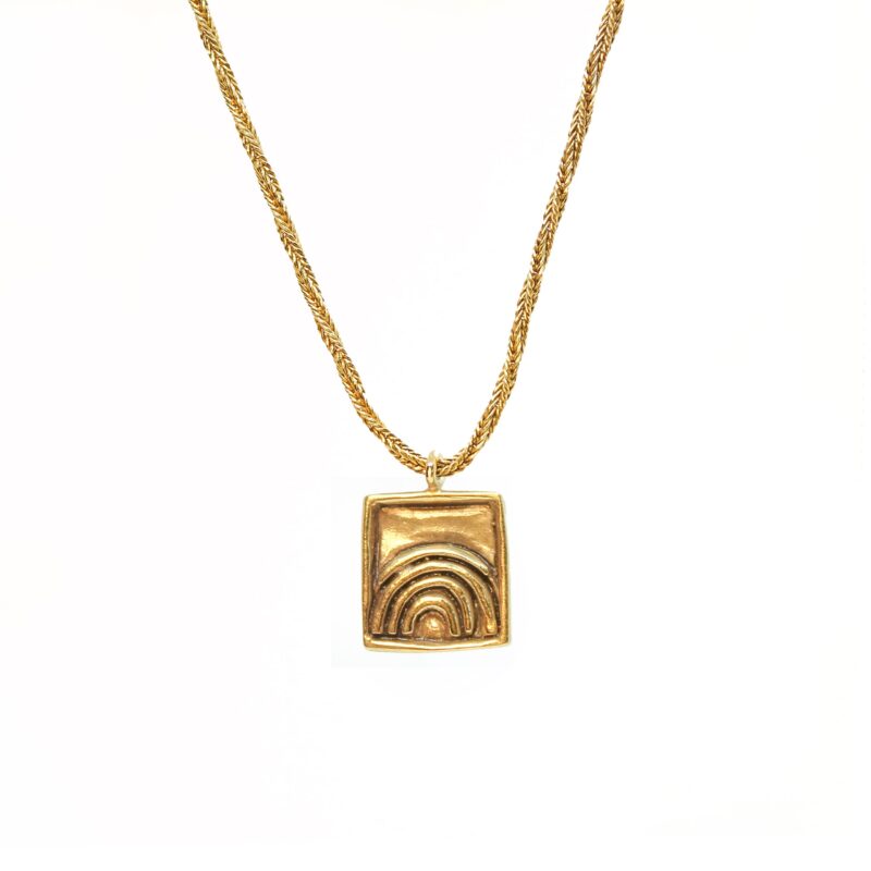 rainbow necklace, 24k goldplated sunny designs handmade necklace, κολιε με ουράνιο τόξο 24 επιχρυσωμα ελληνικης κατασκευης χειροποίητο κοσμημα