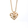 sunny designs, heart necklace, light of love necklace 24 gold plated, χειροποίητο κόσμημα κολιε καρδιά 24κ επιχρυσωμένο