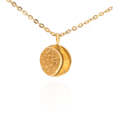 small moon necklace, 24k goldplated sunny designs handmade necklace, κολιε φεγγάρι 24 επιχρυσωμα ελληνικης κατασκευης χειροποίητο κοσμημα