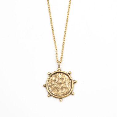 necklace armonias brass 24 gold plated circle necklace, Αρμονιας κολιέ ορειχαλκος με 24κ επιχρυσωμα χειροποιητα κοσμηματα, sunny designs