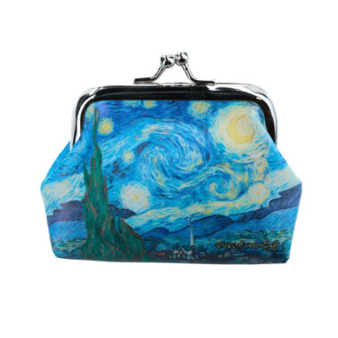 Small wallet - V. van Gogh, Starry night wallet carmani, mikro portofoli carmani me thema v.van gogh enastri nuxta, oikonomiko dwro(CARMANI)