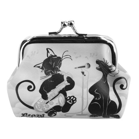 carmani small wallet crazy cats, carmani mikro portofoli klats me gates, oikonomiko dwro, dwro gia anthrwpoys poy agapane tis gates, clutch wallet