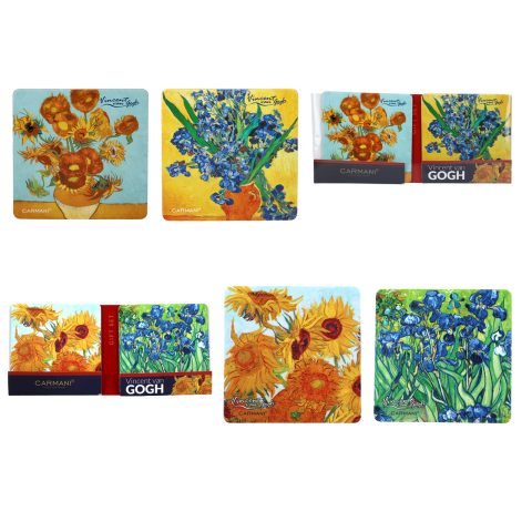 Set of 2 cork pads - V. van Gogh, Irises and Sunflowers