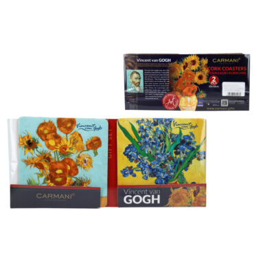 Set of 2 cork pads - V. van Gogh, Irises and Sunflowers, souver carmani