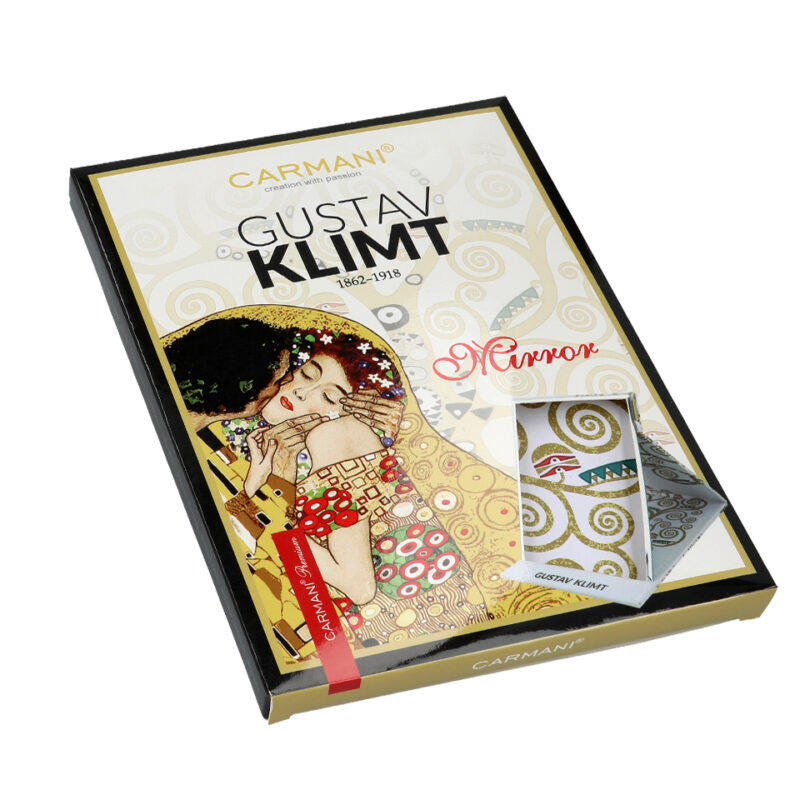Mirror - G. Klimt, The Tree of Life, white background, anoigomenos kathreptis me kalo kristallo idanikos gia taxidia kai xwrous me mikro xwro kathos mazeuete kai pianei ligo xwro, kathreptis CARMANI leukos to dentro tis zwis suskeuasia