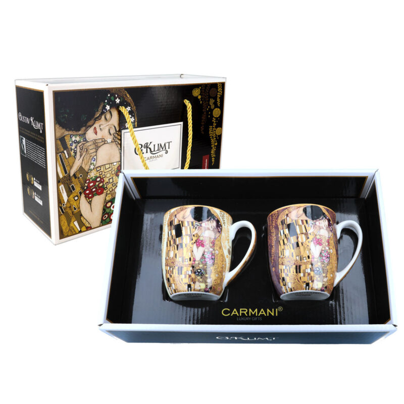 Set of 2 mugs - G. Klimt, The Kiss, 2 KOUPES SET TOU KLIMT TO FILI , carmani