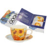 spresso cup and saucer - V. van Gogh, Sunflowers (CARMANI), flitzani iliotropia gia ellliniko kafe kai espresso