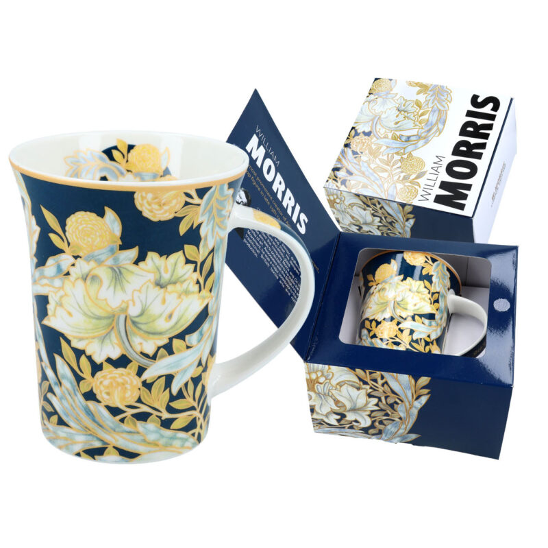 Mug - William Morris flowers, porcelain mug , koupa porselanis me louloudia