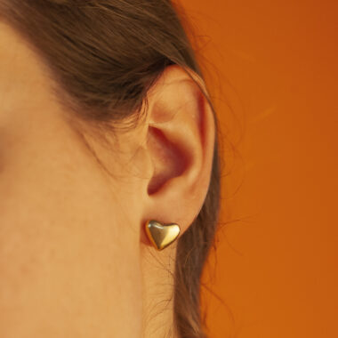 μικρα σκουλαρίκια καρδια μπουλ για τα αφτιά καρφωτο σκουλαρίκι, bull heart earrings