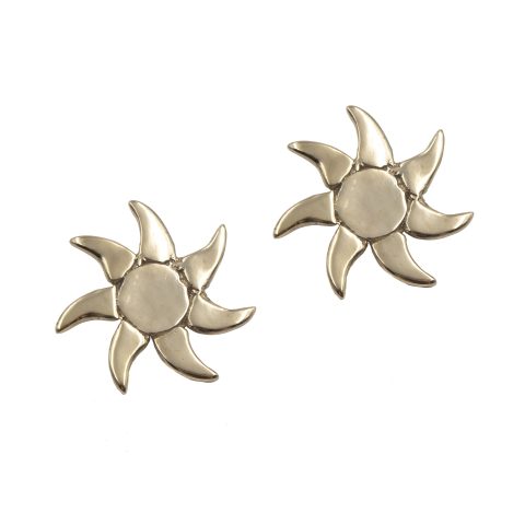sunny designs, sun earrings, μεγάλα σκουλαρικια ήλιοι 24Κ επιχρυσωμένα