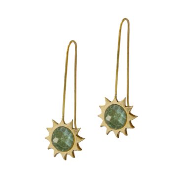 sunny designs, kontis jewellery handmade earrings with sun and stone , χειροποίητα κοσμήματα χειροποιητα σκουλαρίκια Κόντης, σκουλαρίκια με ήλιους και πέτρα