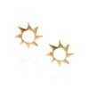 sun-earrings-stone- sunny designs best seller half sun earrings, χειροποίητα κοσμήματα φτιαγμένα στην αθήνα ιδανικά για όλες τις εποχές, σκουλαρίκια ήλιοι,