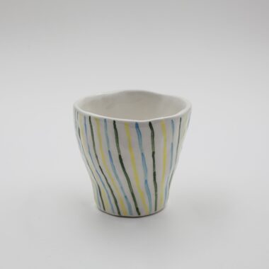 mug, cup, lines, handmade, pottery, ceramic, ceramics, κεραμική κούπα, φλιτζάνι, colors, χρώματα