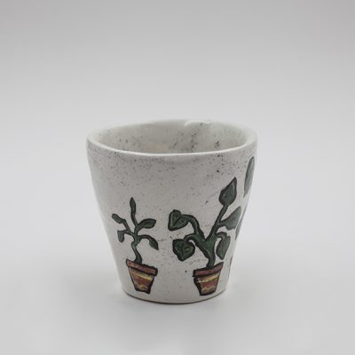mug, design. cup, pattern, handmade, ceramic, pottery, message, i love you, colors, plant, φυτό, ποτήρι, κούπα, freddo