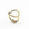 Phaidra Circle ring, δαχτυλιδι σε στρογγυλο σχημα, δαχτυλιδι καρμα, χειροποιητο 24κ επιχρυσωμενο ανθεκτικο στο νερο, στρογγυλο σχημα δαχτυλιδι με περλα