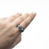 asimenio daxtilidi me tirkouaz petres, asimi 925, silver 925 and turquoise stones ring