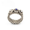 Lapis lazuli vintage ring silver 925, daxtulidi asimenio , asimi 925 datulidi vintage me petra imipolitimi Lapi lazouli