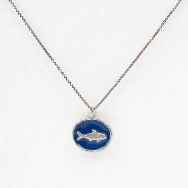 fish necklace silver 925, xeiropoihta kosmimata kolie me psari asimenio asimi 925