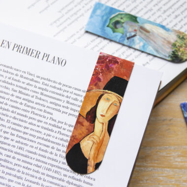 013-4031 Magnetic bookmark - A. Modigliani, Woman in a hat (CARMANI)σελιδοδείκτης καρμάνι με εργο ζωγραφικης του Μούχα, αυθεντικό προιον μαγνητικός σελιδοδείκτης, οικονμικό και ευχρηστο δώρο, δώρα τέχνης