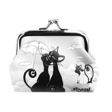 021-3812 Small wallet - Crazy cats, Cats under an umbrella (CARMANI), πορτοφόλι με κλατς