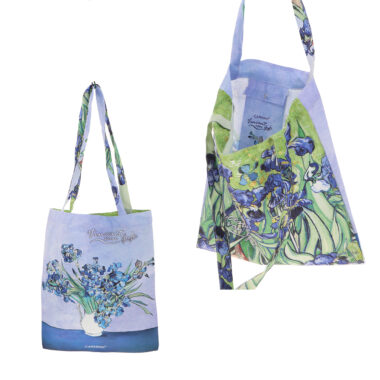 021-8657 Shoulder bag - V. van Gogh, Irises (CARMANI)tote bag with ship, amazing quality, good gifts athens, , τελεια ποιοτητα, εσωτερικη τσέπη, τελεια τιμή, ιδανικό δωρο για λάτρες της τέχνης, δωρο τέχνης τσάντα ώμου
