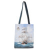 021-8673 Shoulder bag - Ship 3 (CARMANI), tote bag with ship, amazing quality, good gifts athens, τελεια ποιοτητα, εσωτερικη τσέπη, τελεια τιμή, ιδανικό δωρο για λάτρες της τέχνης, δωρο τέχνης τσάντα ώμου