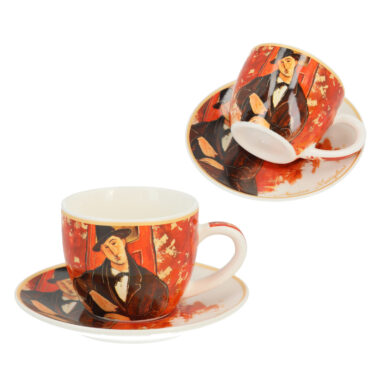 Espresso cup with saucer - A. Modigliani, Mario Varvogli carmani products gifts, athens, dwra texnis athina