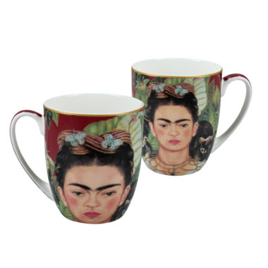 836-0001 Camio mug - F. Kahlo, self -portrait with a thorns necklace and Kolibr (Carmani), κουπα φριντα καλο 380μλ συλλεκτικη κουπα, δωρο τεχνης, αγορα μοσχάτου, δωρα τεχνης αθήνα