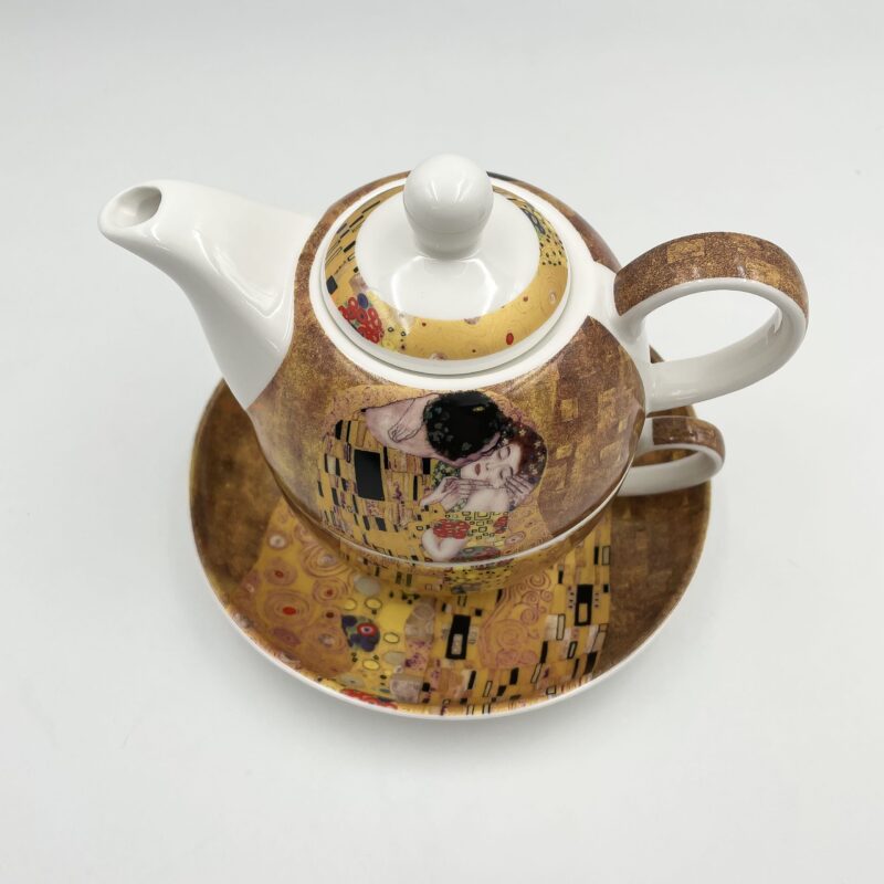 Cup & Teapot - The Kiss, Gustav Klimt, Φλιτζάνι & Τσαγιέρα - The Kiss, Gustav Klimt, δώρα τέχνης, χρήσιμα δώρα , φλιτζάνι με κούπα πορσελάνι , δωρα μοσχάτο, γκαλερί Αθήνα