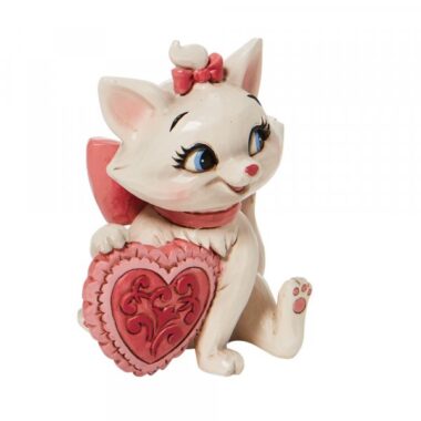Marie with pink Heart mini figurine disney, aristocats , decorative collective disney item for gift