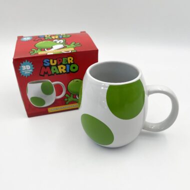 super mario mug, κούπα σουπερ μαριο που αλλάζει χρώμα με την θερμότητα, Nintendo mug κεραμική κούπα για τους λατρεις του super mario, iconic mug, ειδη δώρων μοσχάτο, δωρα για gamers, κουπα με φαντασματάκια σουπερ μαριο, yoshi egg shaped mug